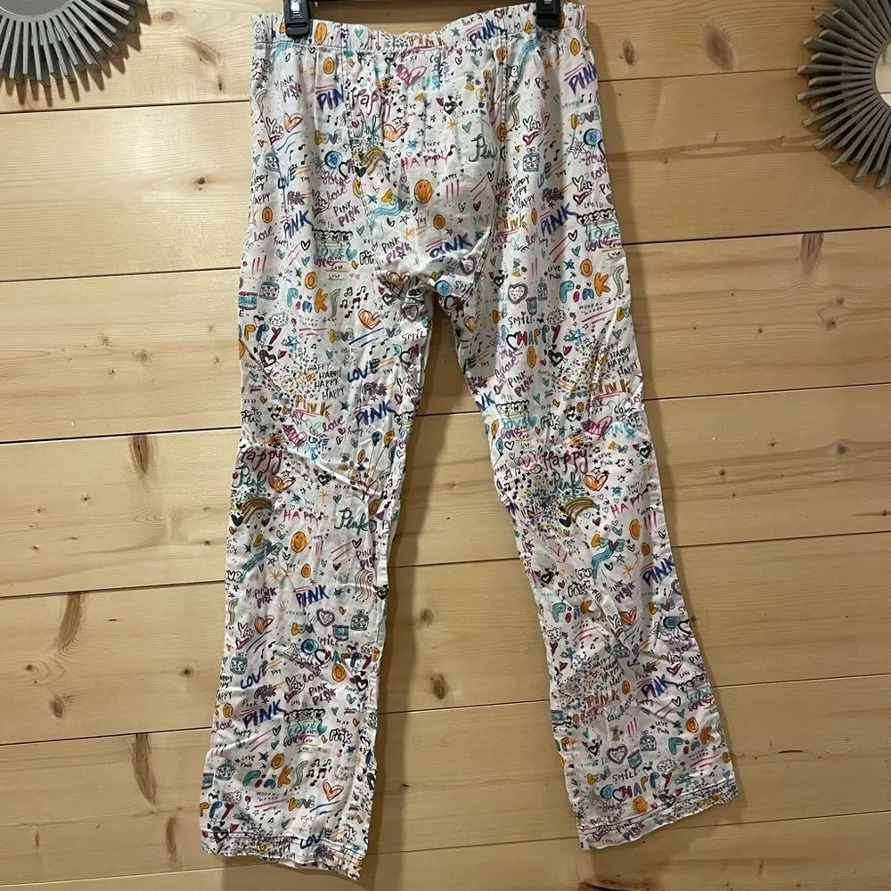 VS PINK rare doodle detailed pants XS